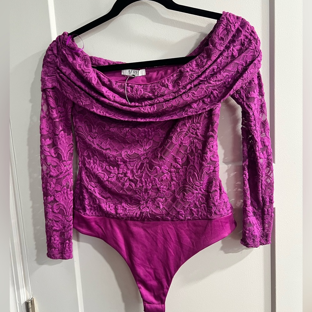 AFRM Purple Lace Bodysuit